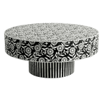 White Desi Bone Inlay Round Coffee Table