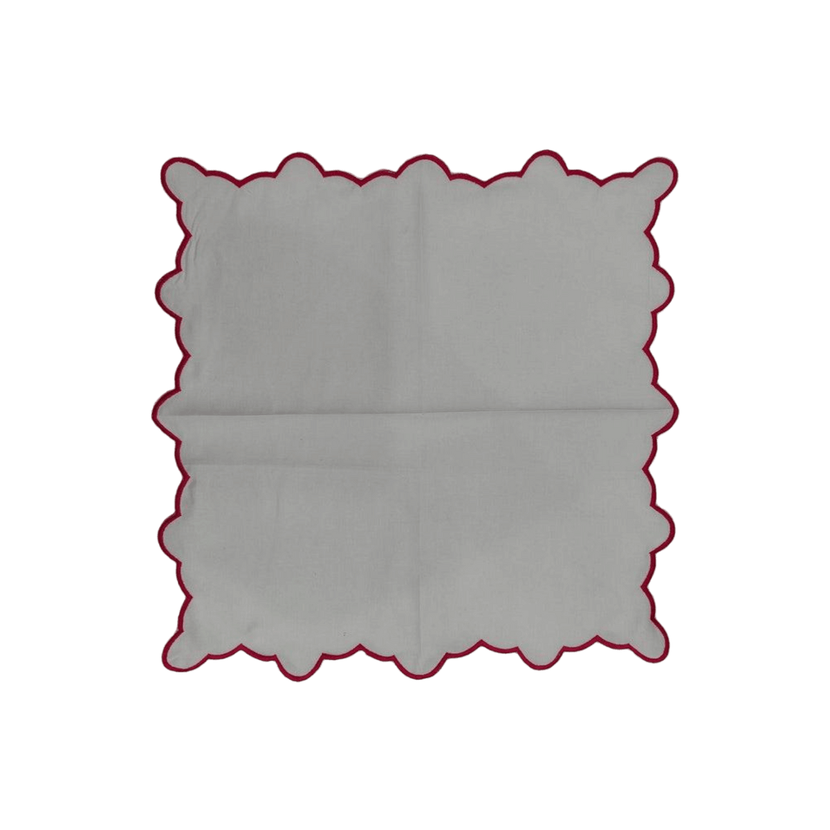 White Linen Zig Zag Embroidered Napkins Set