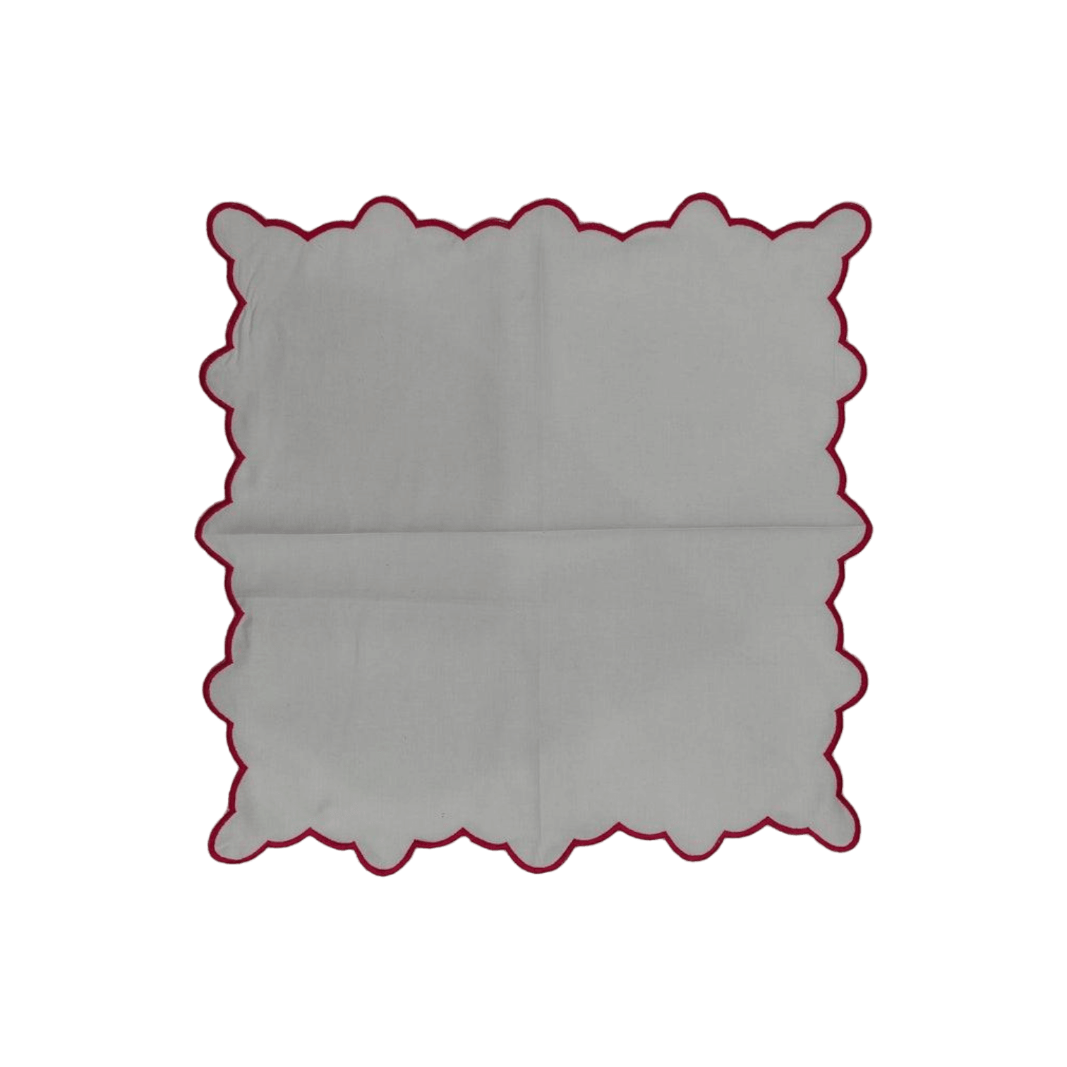 White Linen Zig Zag Embroidered Napkins Set