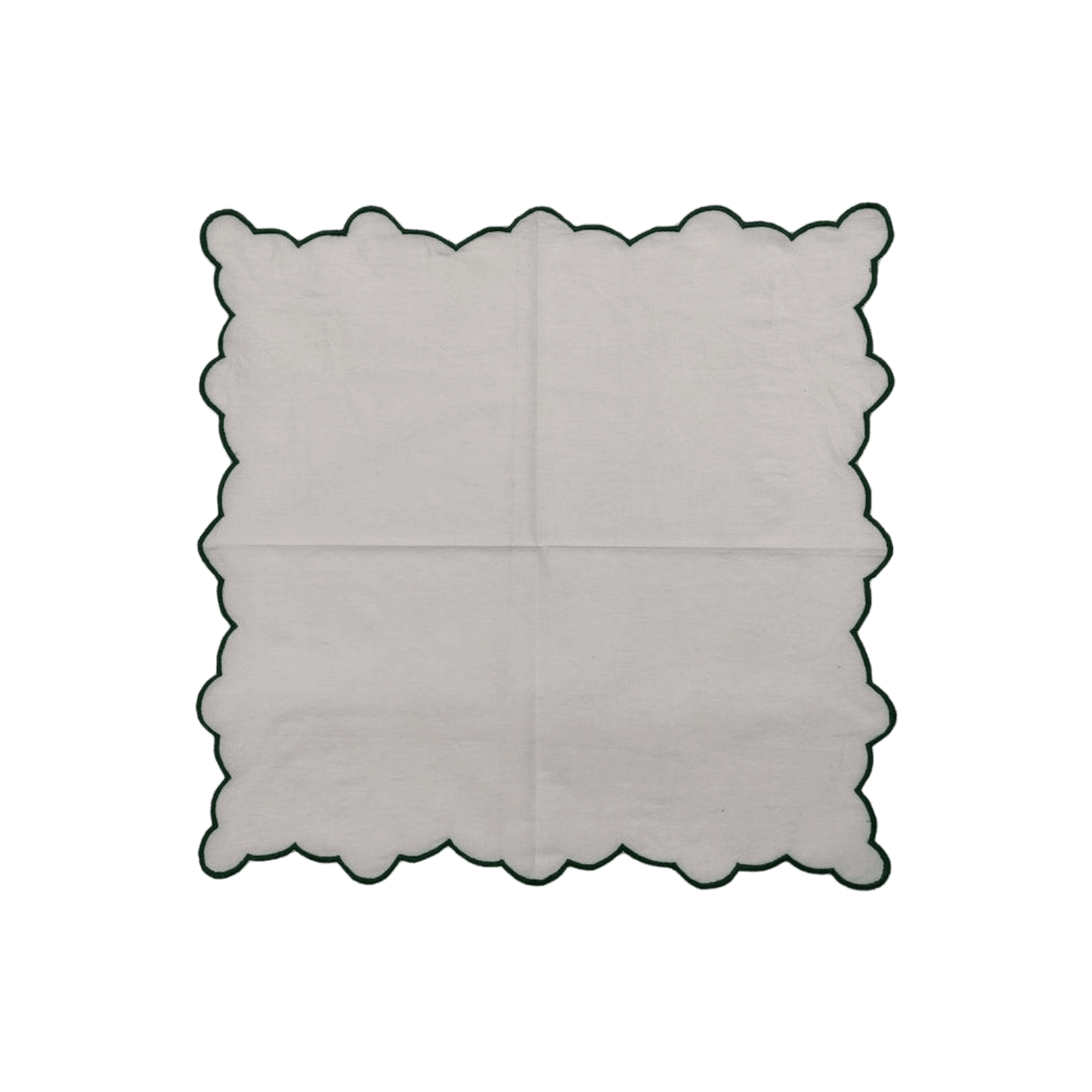 White Linen Zig Zag Embroidered Napkins Set - MAIA HOMES
