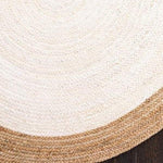 White Oval Jute Rug