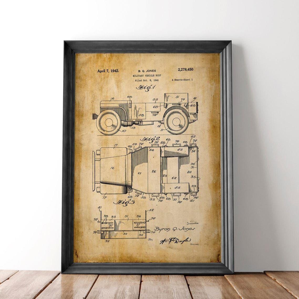 Willys Jeep Poster Print - MAIA HOMES