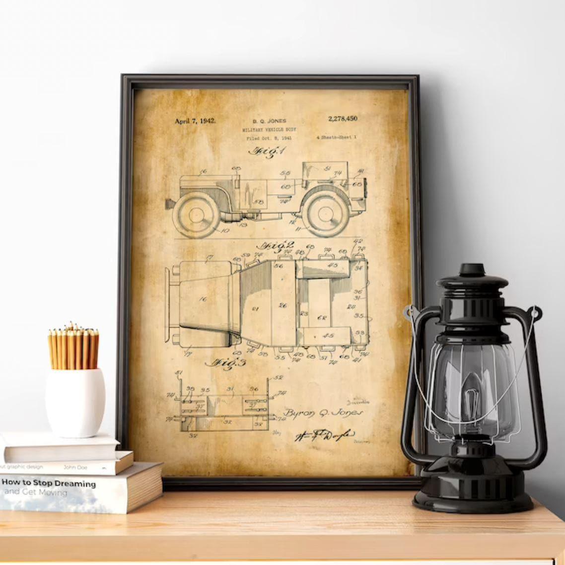 Willys Jeep Poster Print - MAIA HOMES