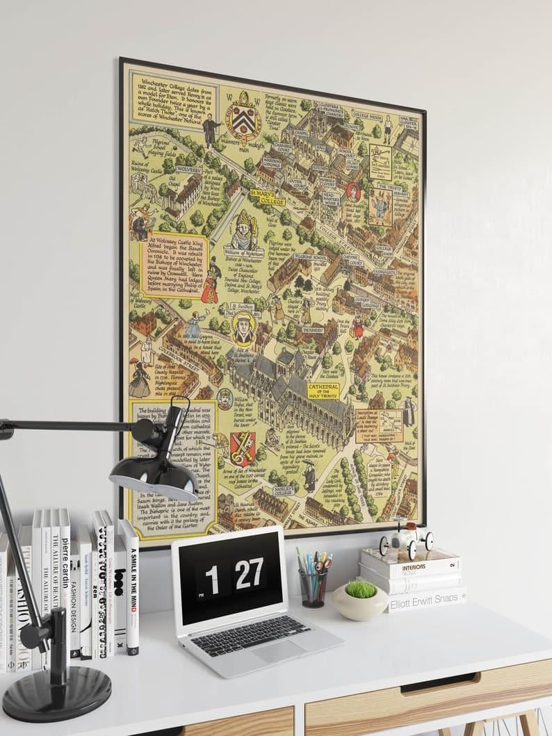 Winchester Map Print| Fine Art Prints