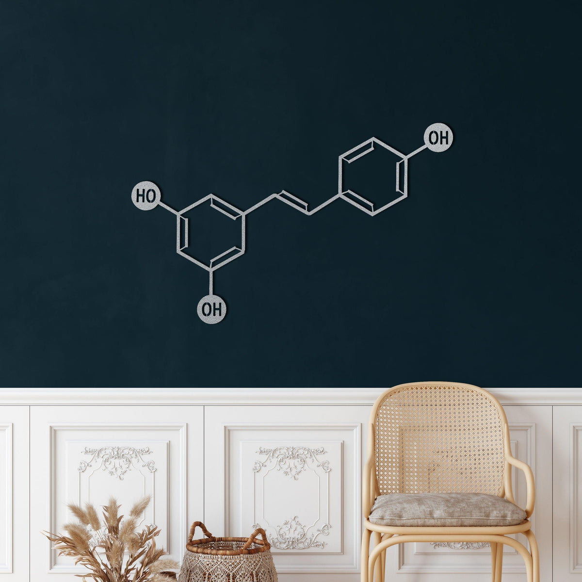 Wine Molecule Metal Wall Art