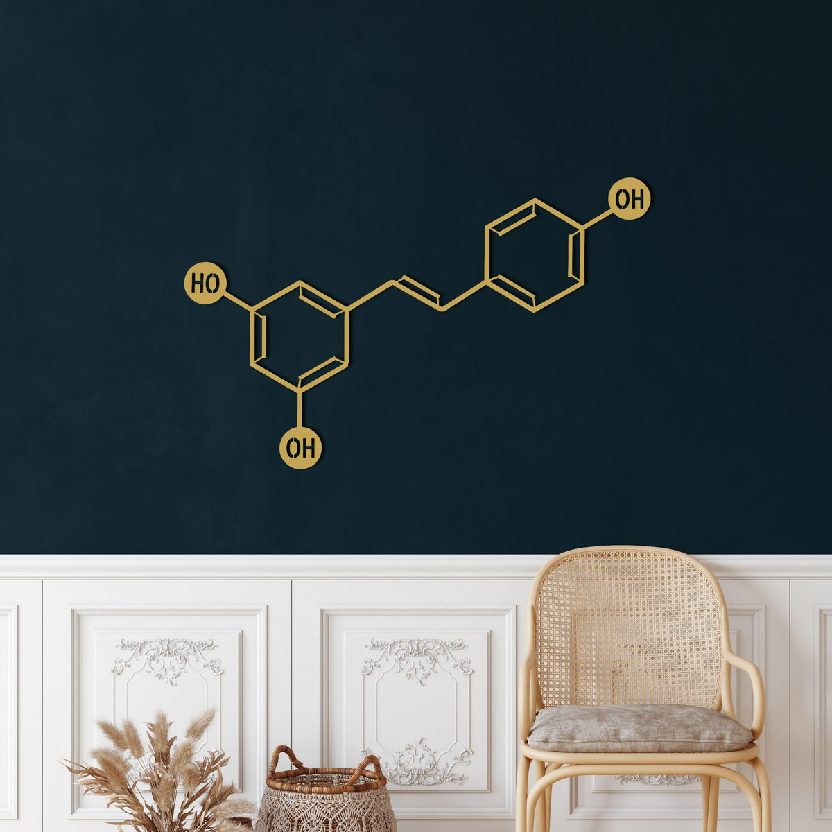 Wine Molecule Metal Wall Art