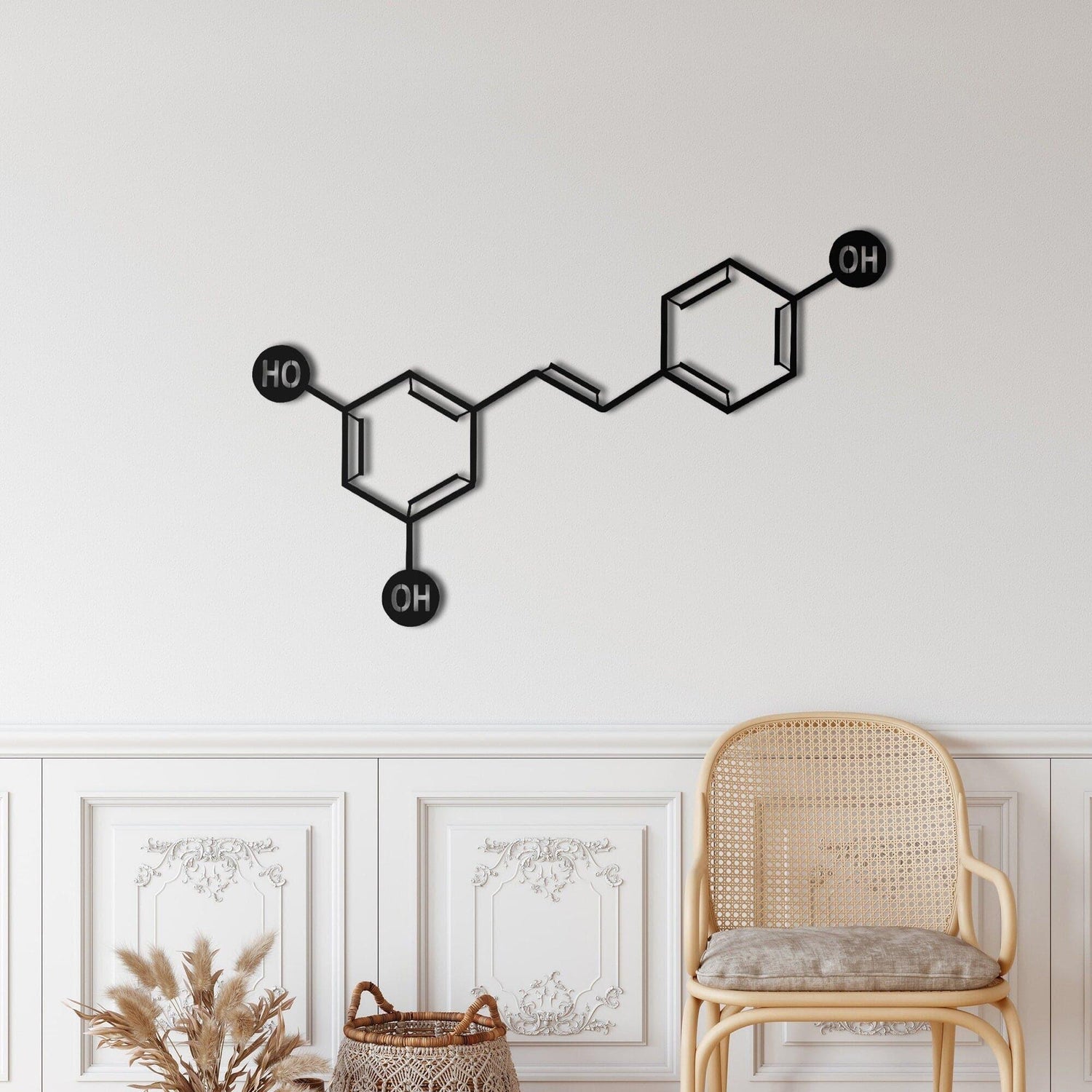 Wine Molecule Metal Wall Art