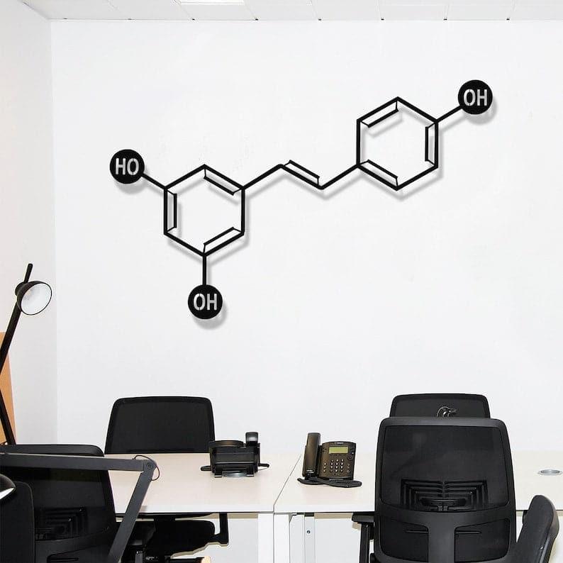 Wine Molecule Metal Wall Art