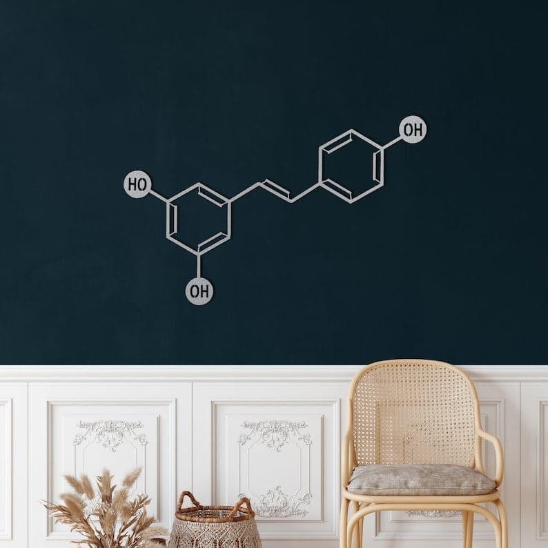 Wine Molecule Metal Wall Art - MAIA HOMES