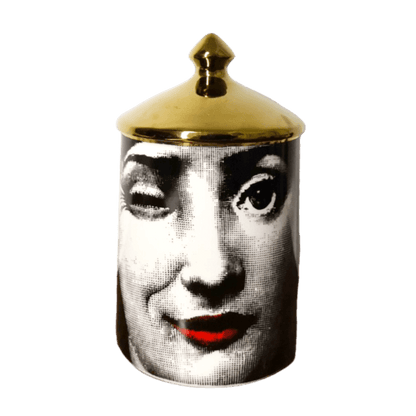 Winking Lina Cavalieri Candle Jar with Gold Lid - MAIA HOMES