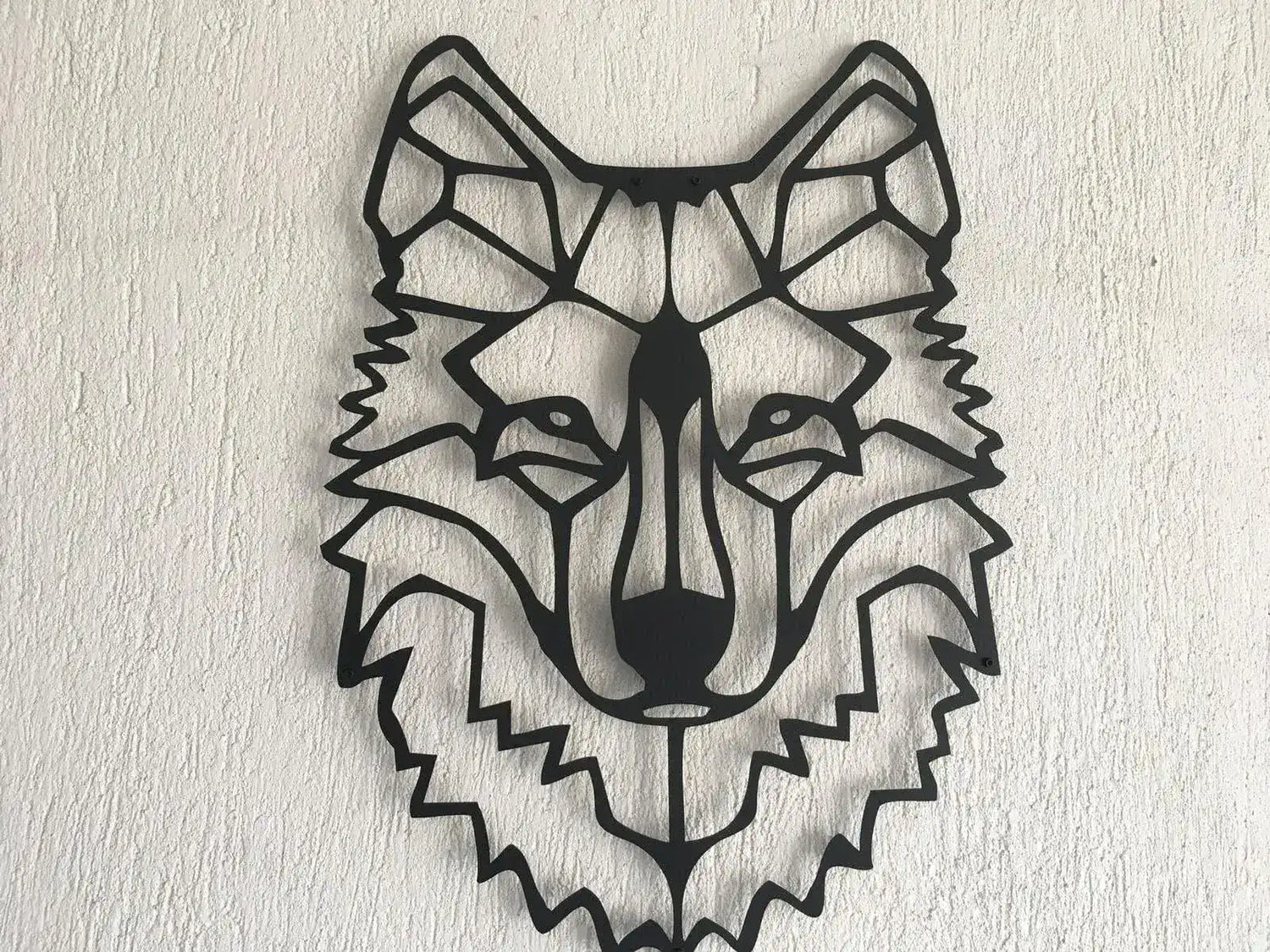 Wolf Head Metal Wall Hanging Decor