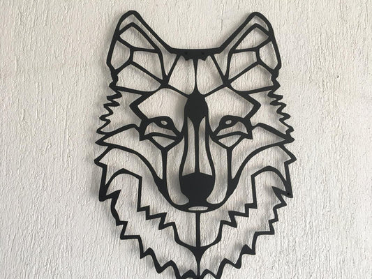 Wolf Head Metal Wall Hanging Decor - MAIA HOMES