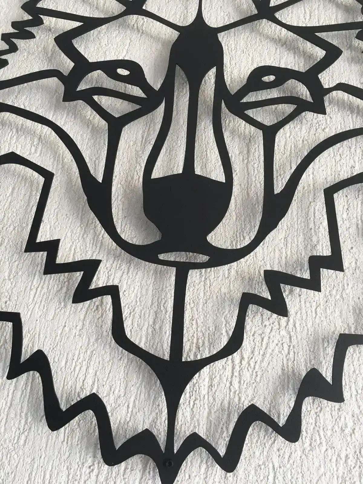 Wolf Head Metal Wall Hanging Decor