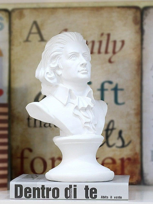 Wolfgang Amadeus Mozart Bust Sculpture - MAIA HOMES