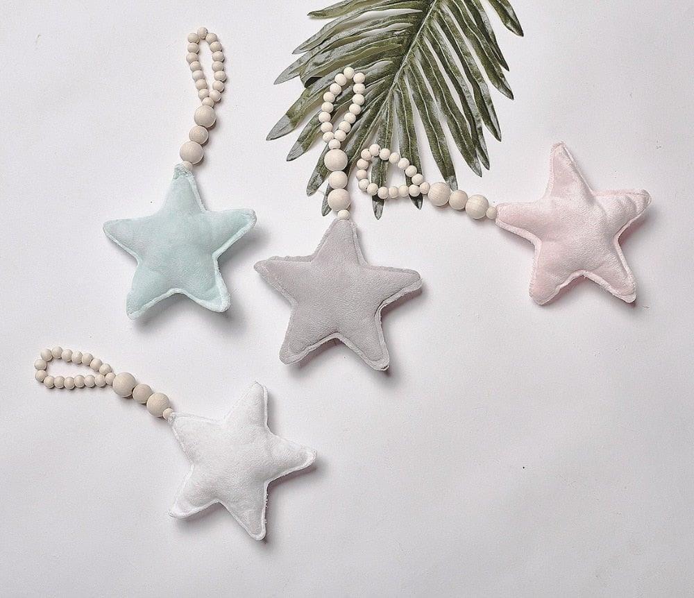 Wooden Bead Star Ornament