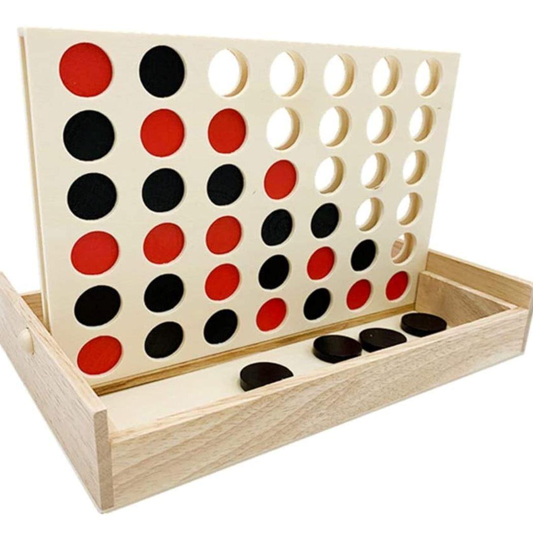 Wooden Four in a Row Party Game