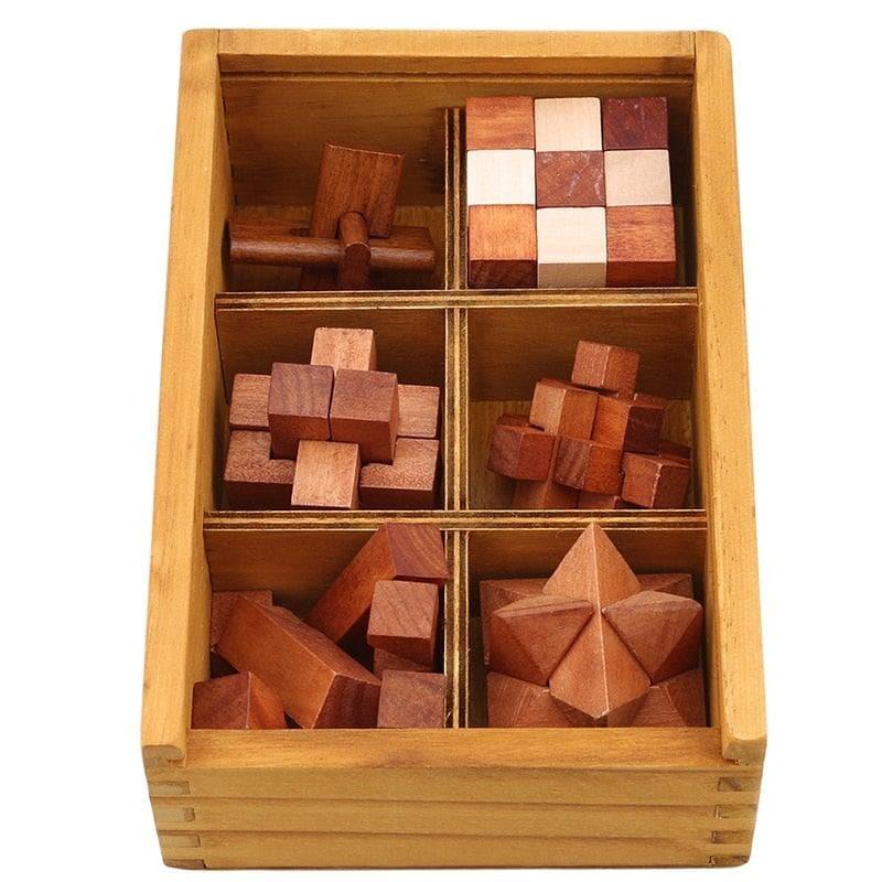 Wooden Kong Ming Lock Puzzle Games