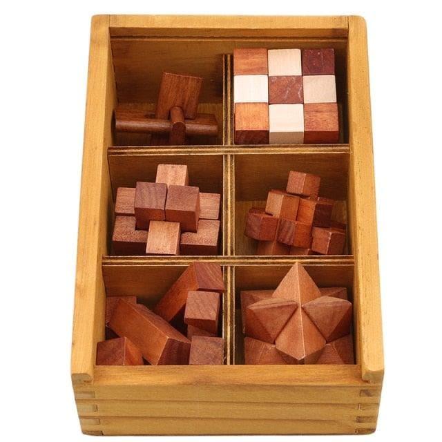 Wooden Kong Ming Lock Puzzle Games Default Title