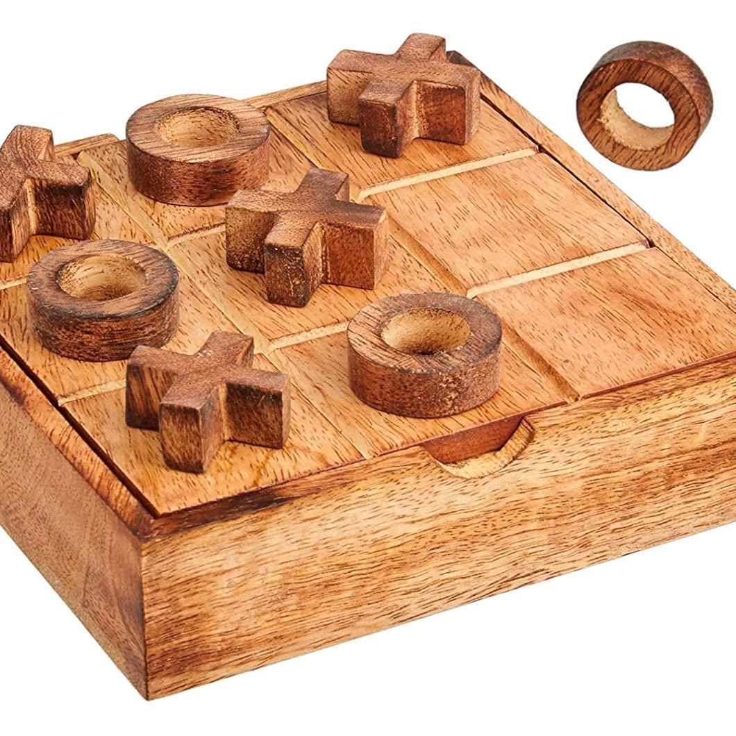 Wooden Tic Tac Toe Board Game