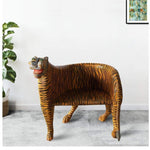 Wooden Tiger Hand Crafted Maharaja Chair