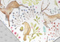 Woodland Deers in the Garden Nursery Wallpaper - MAIA HOMES