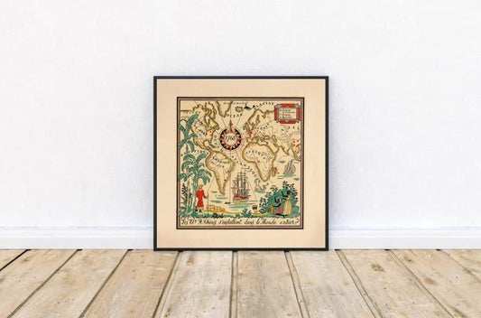 World Map Print| Art History - MAIA HOMES