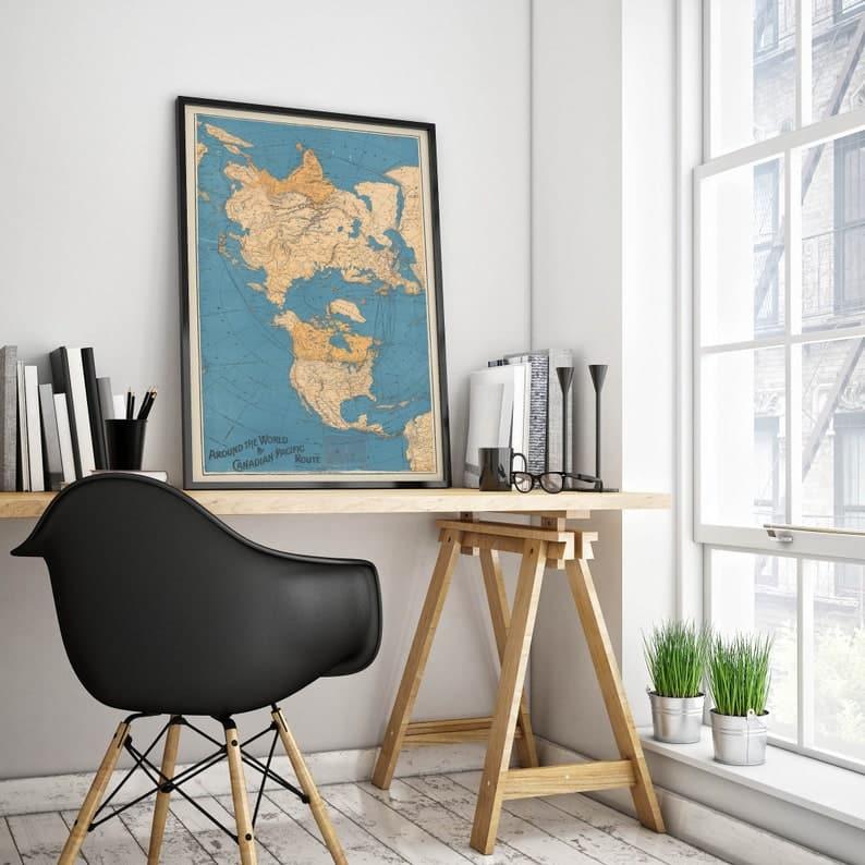 World Map Wall Art Print| Framed Poster