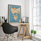 World Map Wall Art Print| Framed Poster