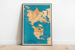 World Map Wall Art Print| Framed Poster