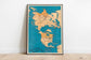 World Map Wall Art Print| Framed Poster