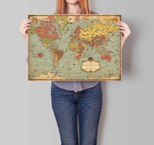 World Map Wall Print| 1931 World Map - MAIA HOMES