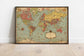 World Map Wall Print| 1931 World Map