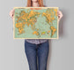 World Map Wall Print| 1933 Japanese World Map