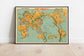 World Map Wall Print| 1933 Japanese World Map