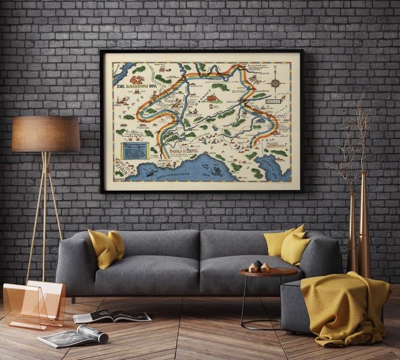 World War 1 Map Print| Poster Print