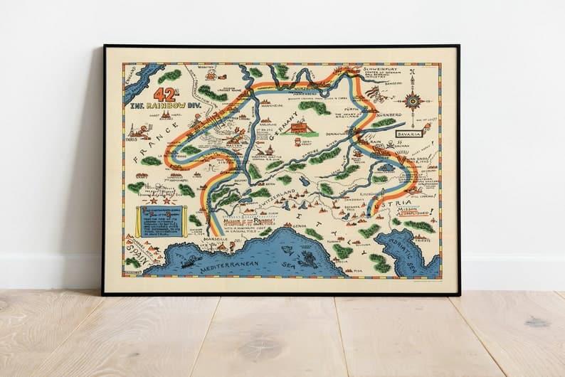 World War 1 Map Print| Poster Print