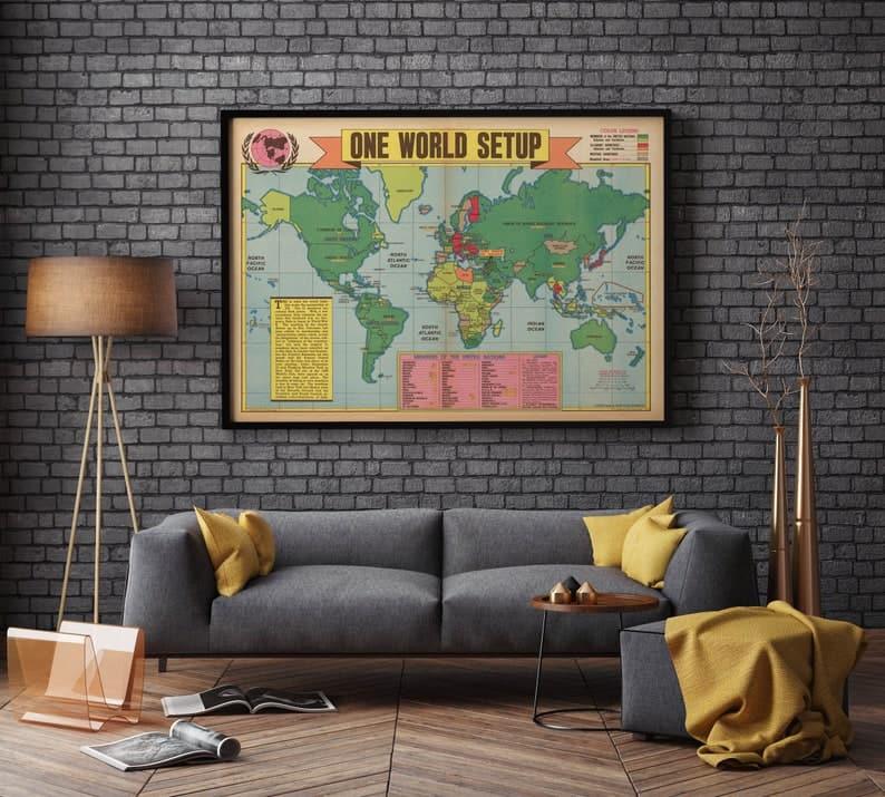 World War 2 Map Print| Poster Print