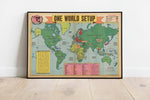 World War 2 Map Print| Poster Print