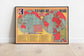 World War 2 Map Print| Poster Print