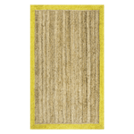 Yellow Bordered Natural Jute Rug