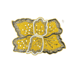 Yellow Floral Shaped Beaded Placemat