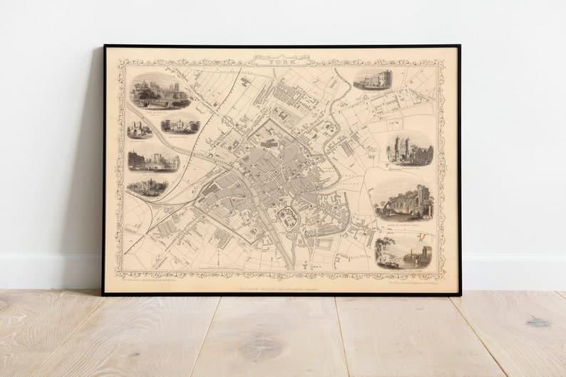 York Map Print| Fine Art Prints