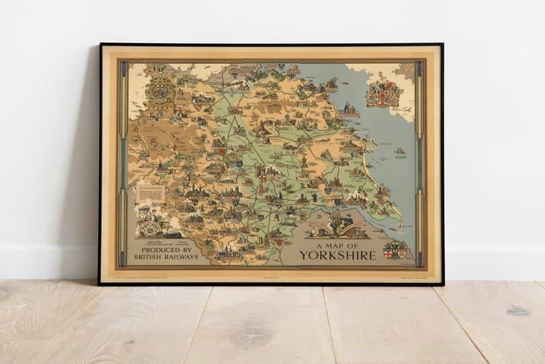 Yorkshire Map Print| Art History