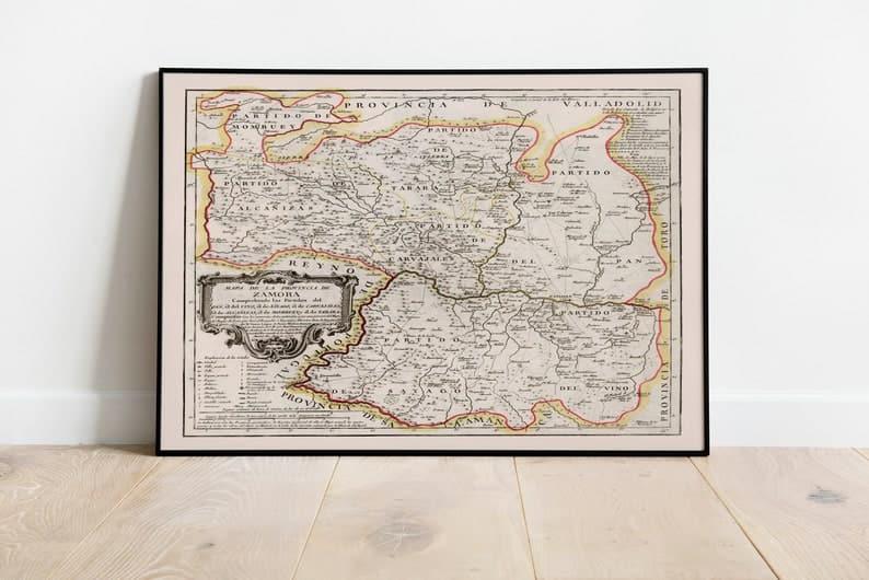 Zamora Map Print| Canvas Print Wall Art