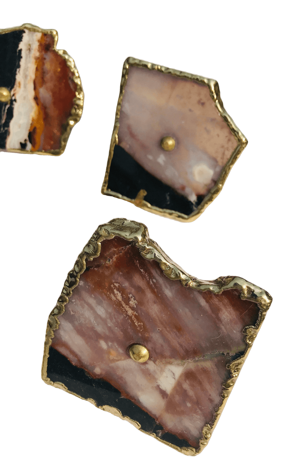 Zebra Agate Cabinet Door Pull Handle - Set of 6