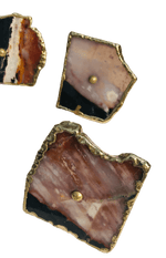 Zebra Agate Cabinet Door Pull Handle - Set of 6