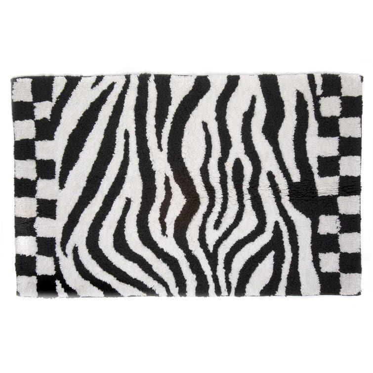 Zebra Bath Rug Default Title