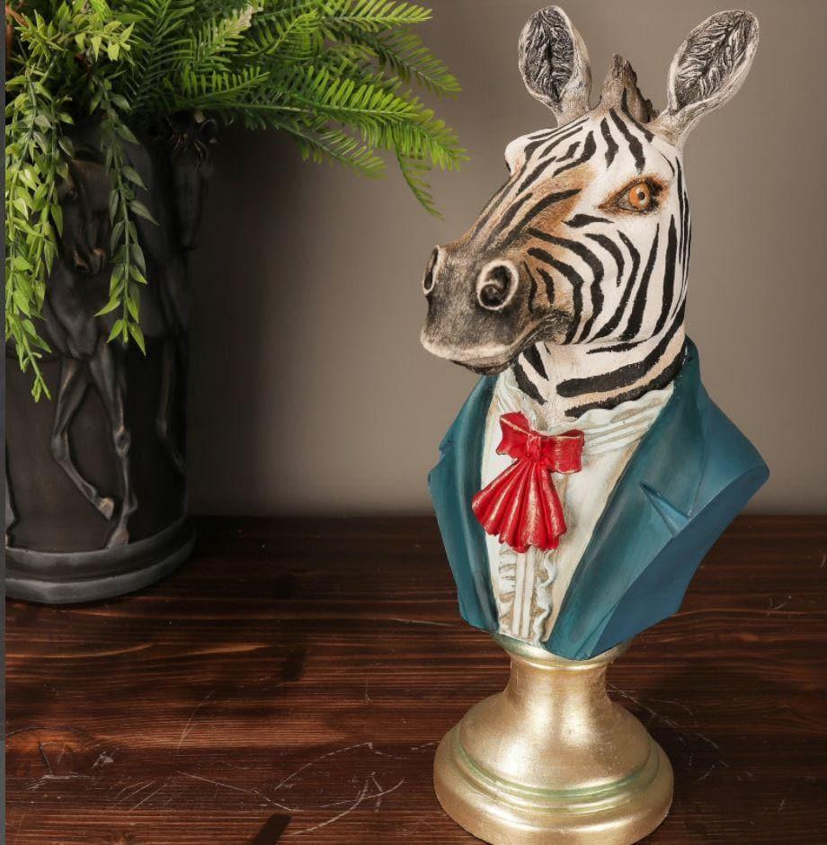 Zebra in Tuxedo Statue