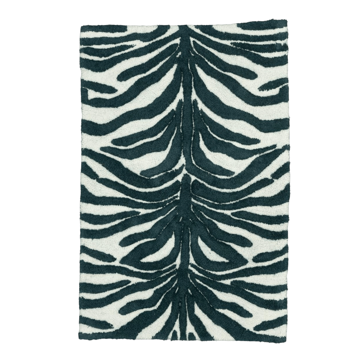 Zebra Stripes Cotton Bathroom Rug