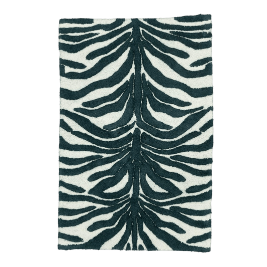 Zebra Stripes Cotton Bathroom Rug - MAIA HOMES